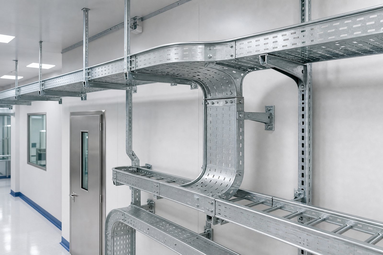 Galvanized perforated cable trays