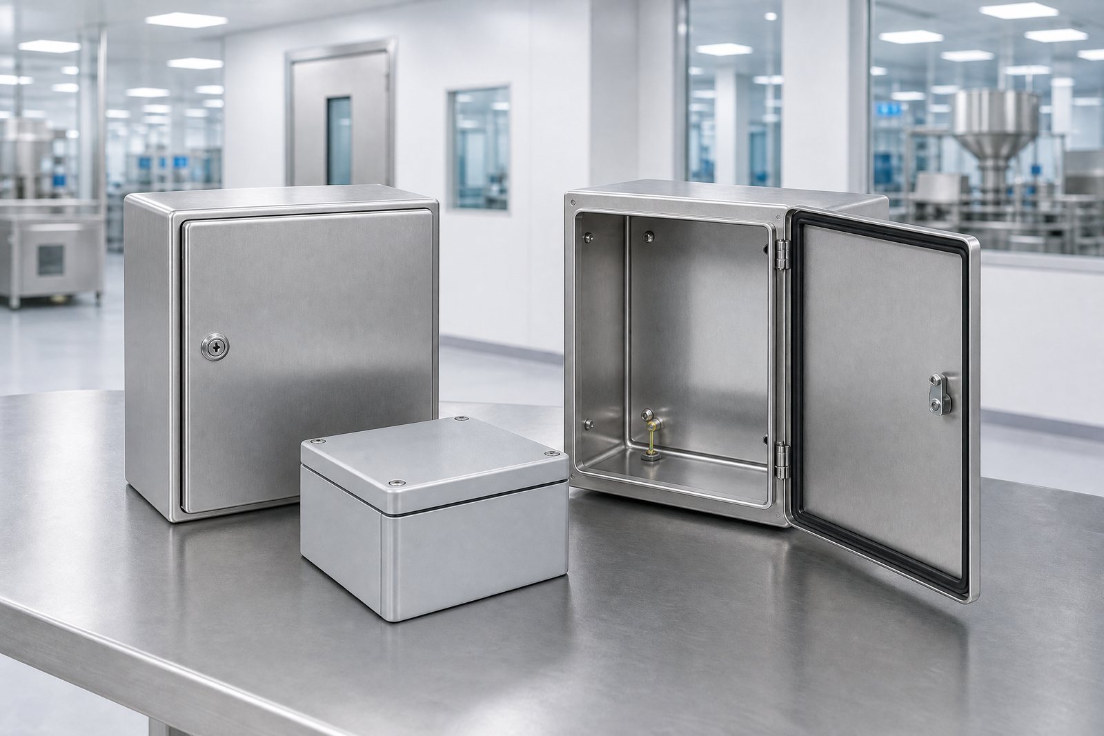 Stainless-steel industrial junction boxes