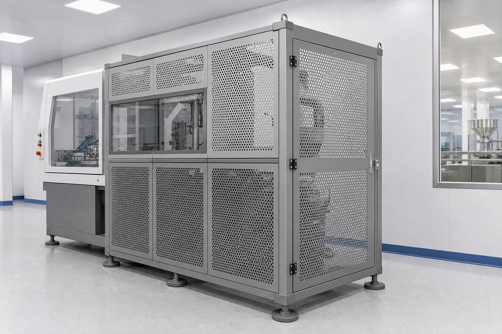 Fabricated industrial machine safety guards